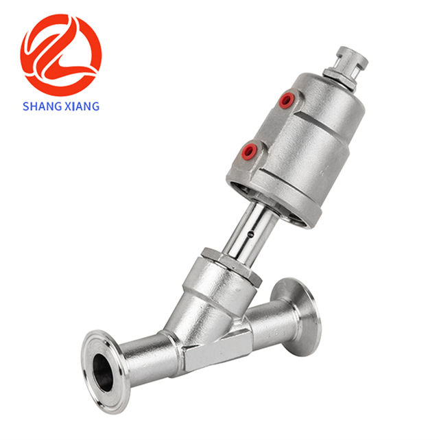 Sanitary angle seat valve